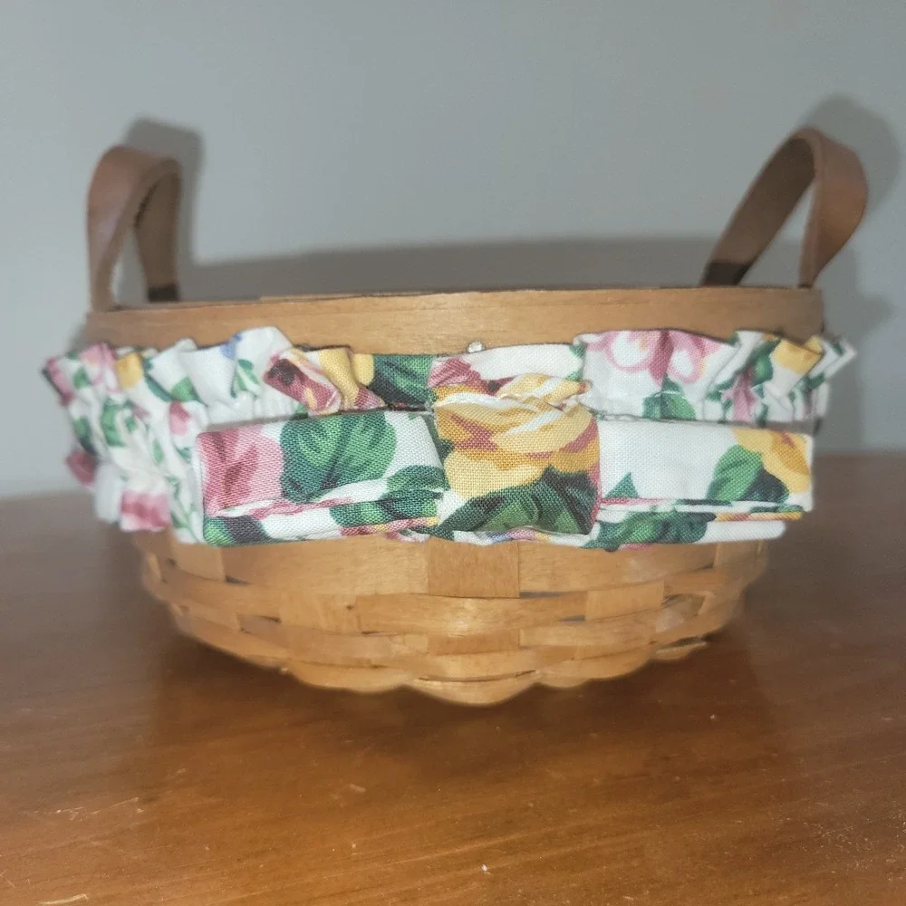 Longaberger Button Basket - Leather Handles‎ - 1998